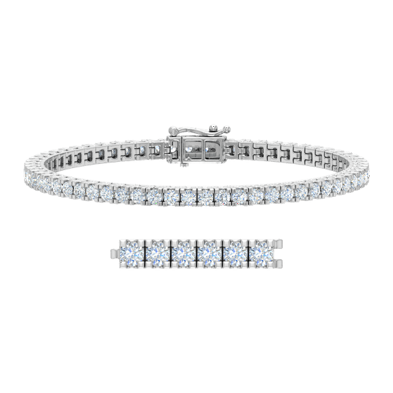 2.77 Carat Diamond Tennis Bracelet in 10K White Gold (5.5 Inch) - IGI Certified