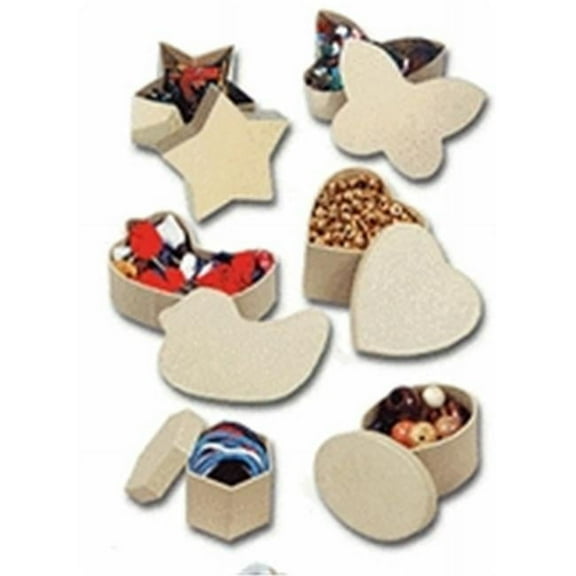 2.78 X 3.5 In. Paper Mache Boxes, Hexagonal