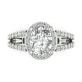 thumbnail image 1 of Solitaire with Accents Engagement Ring for Women - 2.6ct White Sapphire in 14K White Gold Promise Ring, 1 of 7