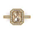 thumbnail image 1 of Clara Pucci 14K Yellow Gold 2.78ct YellowMoissanite Halo Ring for Women, 1 of 8