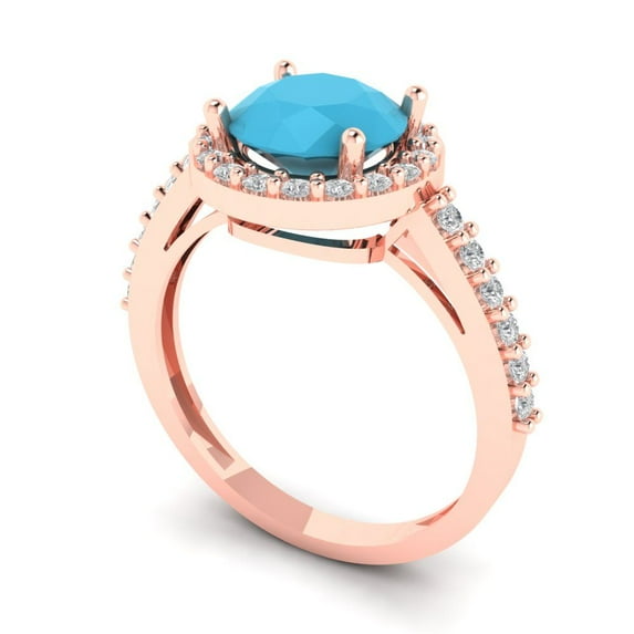 2.78ct Oval Cut Blue Natural Sky Blue Topaz 14k Yellow Gold Engraving Statement Bridal Wedding Halo Designer Ring Size 5.75