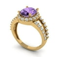 thumbnail image 1 of 2.78ct oval cut alexandrite 14k yellow gold halo Bridal Wedding Engagement Promise Anniversary Ring for Women size 10.25, 1 of 7