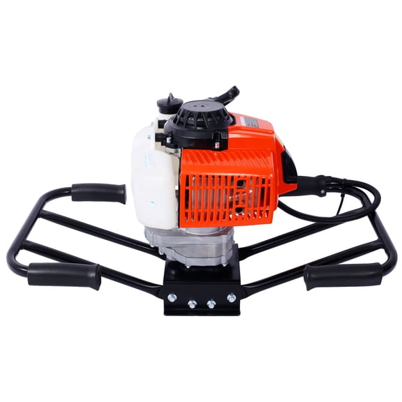 2.7HP 63cc Gas Powered Post Hole Digger for Fence and Tree Planting, 3/4 Shaft Two Person Handle Auger Digging Drill Machine Only EPA Compliant