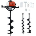 thumbnail image 1 of 2.7HP Post Hole Digger 63cc Gas-Powered 2-Stroke Auger Digging Drill Shaft Size 3/4" ,EPA certificated with L4"+L6"+L8" DRILL BITS,, 1 of 8