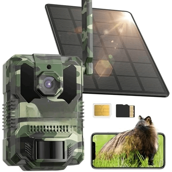 2.7K Video Cellular Trail Cameras,Game Cameras with No Glow Night Vision,64GB SD Card,No WiFi Needed,Unlimited Data Plan,0.2s Trigger Time for Wildlife Deer Monitoring Trail Cam$$Other