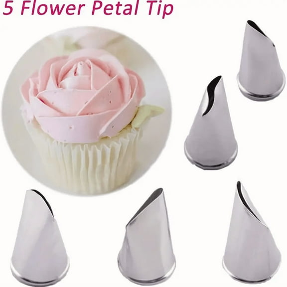2/7PCS Rose Piping Tool Kit Flower Decorating Nozzle Decorating Nails Decorating Scissors DIY Cake Decoration Cupcake Baking Set
