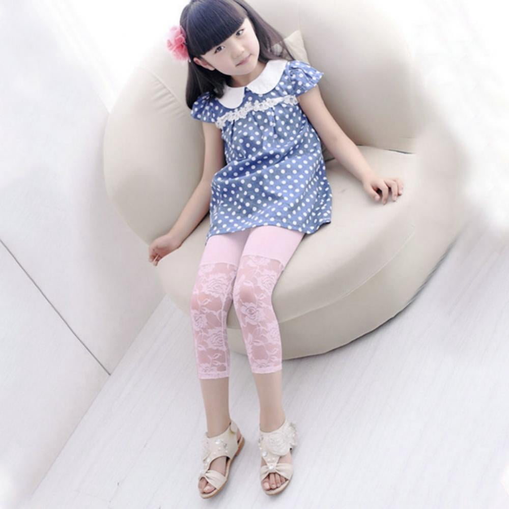 Girls Kids baby Princess Sweet White flower Lace Dress
