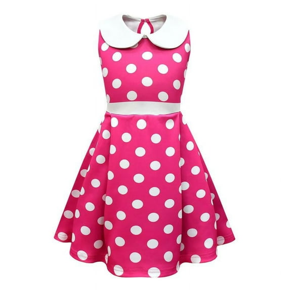 2-7Y Girls' Polka Dots Fancy Dress Mini Mouse Halloween Christmas Costume