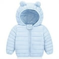 thumbnail image 1 of 2-7Y Kids Baby Boy Girl Ultralight Winter Hooded Jacket Coat Toddler Solid Puffer Down Outwear with Hoods, 1 of 6