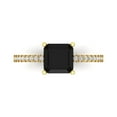 thumbnail image 1 of 2.7ct Asscher Cut Black Natural Onyx 18k Yellow Gold Engraving Statement Bridal Wedding Designer Ring Size 3.5, 1 of 5