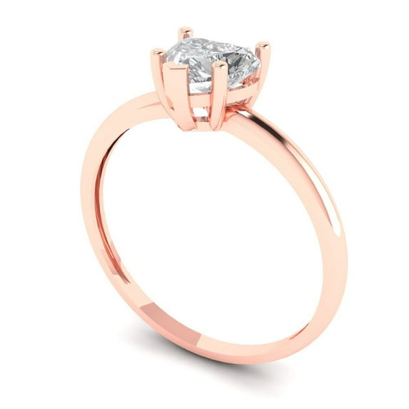 2.7ct Asscher Cut Blue Natural Sky Blue Topaz 14k Pink Rose Gold Engraving Statement Bridal Wedding Designer Ring Size 4.75