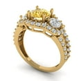 thumbnail image 1 of 2.7ct Asscher Cut Clear Moissanite 18k Yellow Gold Engraving Statement Bridal Wedding Designer Ring Size 8.75, 1 of 7
