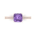 thumbnail image 1 of Solitaire with Accents Engagement Ring for Women - 2.7ct Simulated Alexandrite in 14K Rose Gold Promise Ring, 1 of 6