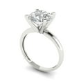 thumbnail image 1 of 2.7ct Round Cut Blue Natural Swiss Blue Topaz 14k Pink Rose Gold Engraving Statement Bridal Wedding Halo Designer Ring Size 5.75, 1 of 7