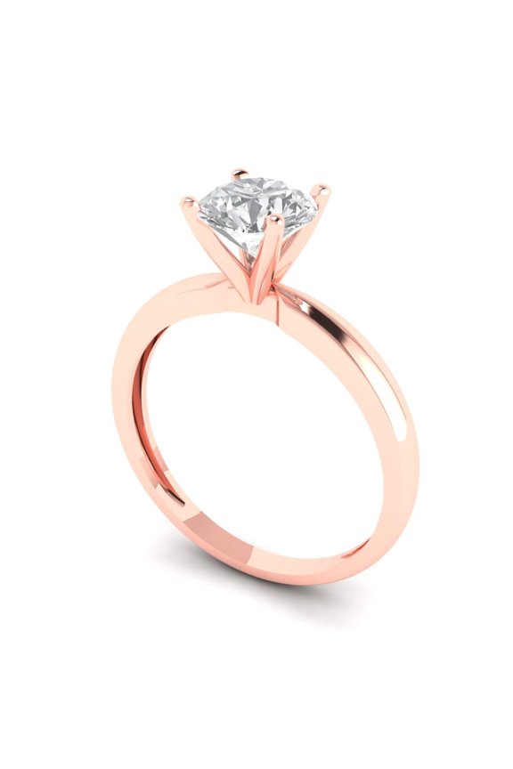 2.7ct Round Cut Brown Champagne Crystal 18k Pink Rose Gold Engraving Statement Bridal Wedding Halo Designer Ring Size 7.75