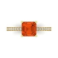 thumbnail image 1 of Clara Pucci 14K Yellow Gold Solid Gold Red Solitaire with Accents Anniversary Ring for Women - 2.7 cttw Asscher Cut, 1 of 8