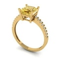 thumbnail image 1 of 2.7ct asscher cut yellow natural citrine 18k yellow gold Bridal Wedding Engagement Promise Anniversary Ring for Women size 8.75, 1 of 7