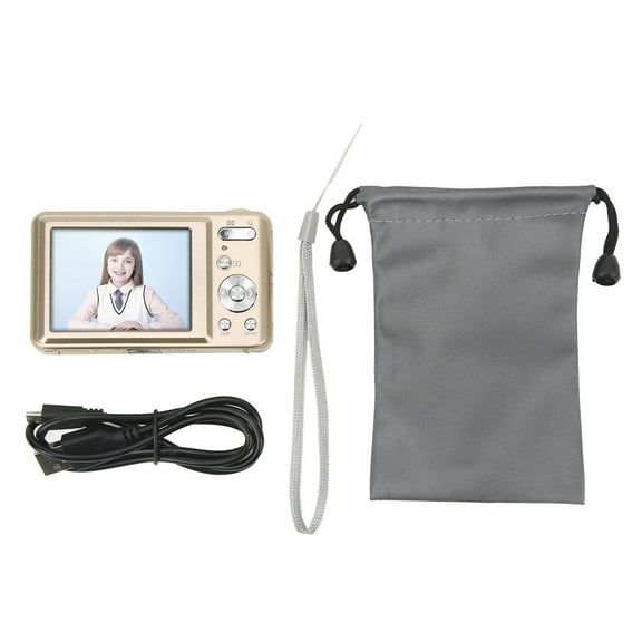 2.7in Camera ABS Metal 48MP High Definition 8x Optical Zoom Portable Digital Camera for Children Beginners Gold