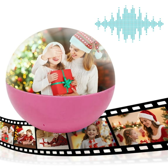 2.7in Crystal Ball Video Player Orb, Personalized Digital Photo Frame Uploadable Videos DIY Gift for Anniversary Birthday