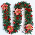 thumbnail image 1 of 2.7m Artificial Christmas Garland Decorations for Home Stairs Fireplace Front Porch Door Display Indoor Outdoor Christmas Decor Christmas Wreath A7, 1 of 1