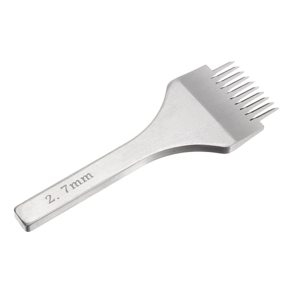 2.7mm 10 Prong Leather Hole Stitching Punch Tool for Hand Sewing, White