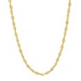 thumbnail image 1 of 2.7mm 14k Yellow Gold Plated Twisted Singapore Chain Necklace, 30 inches, 1 of 7