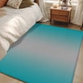 thumbnail image 1 of 2.7x5 Area Rugs, Teal Grey Ombre Non-Skid Rubber Backing Large Rectangle Rugs - Living Room Bedroom Home Office, Gradient Contemporary Abstract Art Indoor Floor Mat Carpets Washable Rug, 1 of 9
