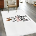 thumbnail image 1 of 2.7x5 Washable Area Rug, Farm Animals Non-Slip Rectangle Rug for Bedroom Bedside, Cow Pig Chickens Countryside White Background Indoor Floor Mat for Home Decor, 1 of 9