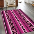 thumbnail image 1 of 2.7x5 Washable Area Rug, Mexico Leopard Non-Slip Rectangle Rug for Bedroom Bedside, print Rose Red Indoor Floor Mat for Home Decor, 1 of 9