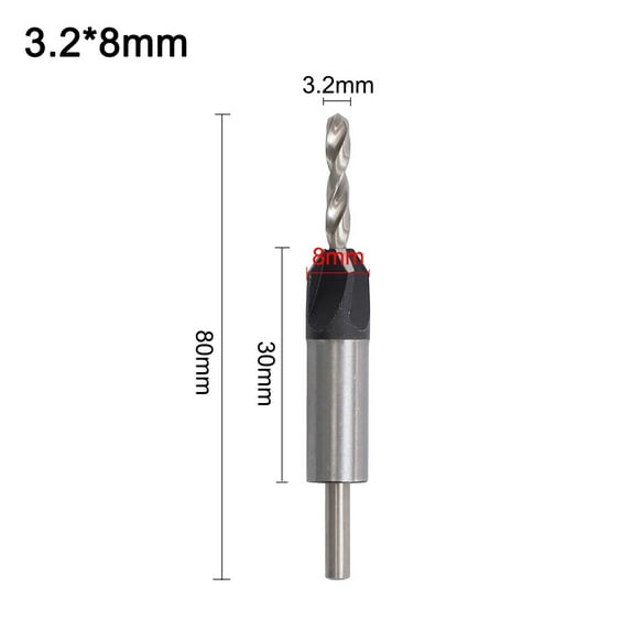 2.8-4mm Carbide Tipped Countersink Drill Bits 8mm/10mm Shank For Woodworking For Power Tools Drill Bits Accessory