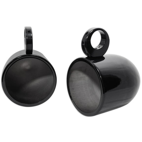 2) 8 Black Wakeboard Tower Enclosure Pods For Wet Sounds Revo-8 Marine Speakers