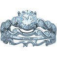 thumbnail image 1 of 2.8 Carat T.G.W. Round-Cut CZ Natasha High-Polish Sterling Silver Engagement Style Ring Set, 1 of 3