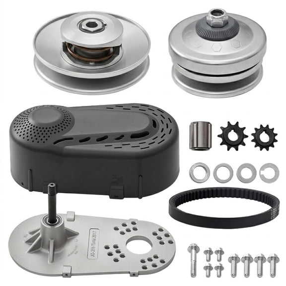 2-8 HP High-Strength Drive Clutch for Small Engines, 2000 RPM Asymmetric Design with Durable Rubber Belt and Hardware Kit