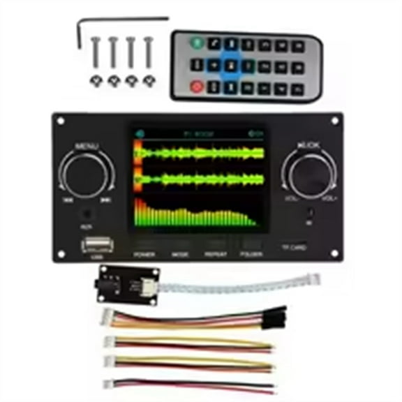 2.8 Inch TFT Color LCD Lossless MP3 Decoder Board Bluetooth 5.3 Stereo Audio FLAC WAV APE Decoding USB TF MP3 Black