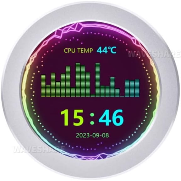 2.8 Inch USB Monitor PC Internal Display with Music Spectrum for DIY PC Builds IoT Projects and Maker Electronics SKU-25632
