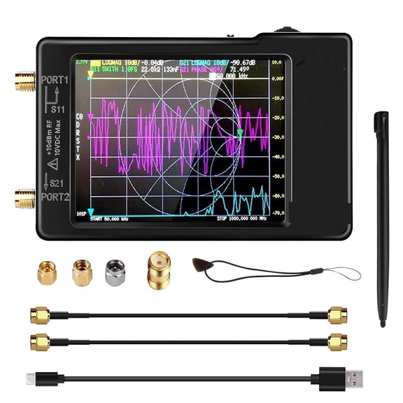 2.8 Inch VNA-H Vector Network Antenna Analyzer 10KHz-1.5GHz MF HF VHF UHF With SD Card Slot V3.6 Version Spectrum Analyzer ,Accurate Testing