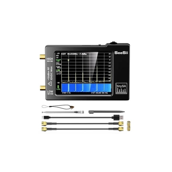 2.8" TinySA Spectrum Analyzer 100kHz to 960MHz Frequency Analyzer MF/HF/VHF UHF