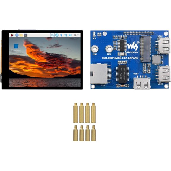 2.8 Touch Screen Expansion for Compute Module 4 480  640 Pixels with Optical Bonding Display Gigabit Ethernet USB2.0 Include Interface Expander