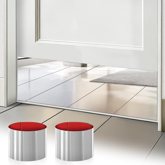 2 8" X 34" Sadhesive Mirror Stainless Door Kick Plate For Bottom Of Rust & Scratch Resistant 36" Interior And Exterior Doors