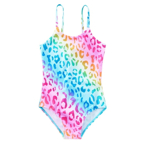 2-8 Years Girls Swimsuits One-Piece Bathing Suits Kids Sport Summer Beach Swimwear