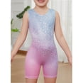 thumbnail image 1 of 2-8 Years Gymnastics Leotards for Girls Sparkly GradientBiketards Unitards Athletic Tumbling Outfit, 1 of 6