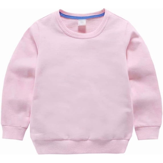 2-8 Years Toddler Boys Girls Solid Pullovers Sweatshirt Long Sleeve T-Shirt Kids Cotton Crewneck Thin Tops