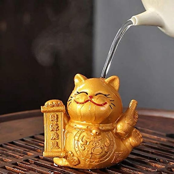 2.8' esin Color Changing Tea Pets Discolored Lovely Cat Ornament Home Decor