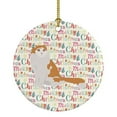 thumbnail image 1 of 2.8 x 2.8 in. Unisex American Curl Cat Christmas Ceramic Ornament, 1 of 1