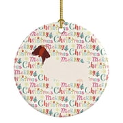 2.8 x 2.8 in. Unisex Boer Goat Christmas Ceramic Ornament