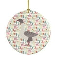 thumbnail image 1 of 2.8 x 2.8 in. Unisex Buff Grey Back Goose Christmas Ceramic Ornament, 1 of 1