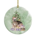 thumbnail image 1 of 2.8 x 2.8 in. Unisex German Shepherd Christmas Presents & Tree Ceramic Ornament, Multi Color, 1 of 1