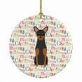 thumbnail image 1 of 2.8 x 2.8 in. Unisex Merry Christmas Manchester Terrier Ceramic Ornament, Multi Color, 1 of 1