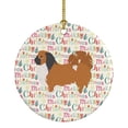 thumbnail image 1 of 2.8 x 2.8 in. Unisex Pekingese Merry Christmas Ceramic Ornament, Multi Color, 1 of 1