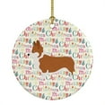 thumbnail image 1 of 2.8 x 2.8 in. Unisex Pembroke Welsh Corgi Merry Christmas Ceramic Ornament, Multi Color, 1 of 1